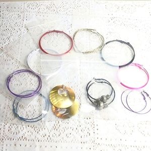 2 FOR $15 BUNDLE Woman Jewelry Earring Hoops Lot of Hoop earrings! 10 set
